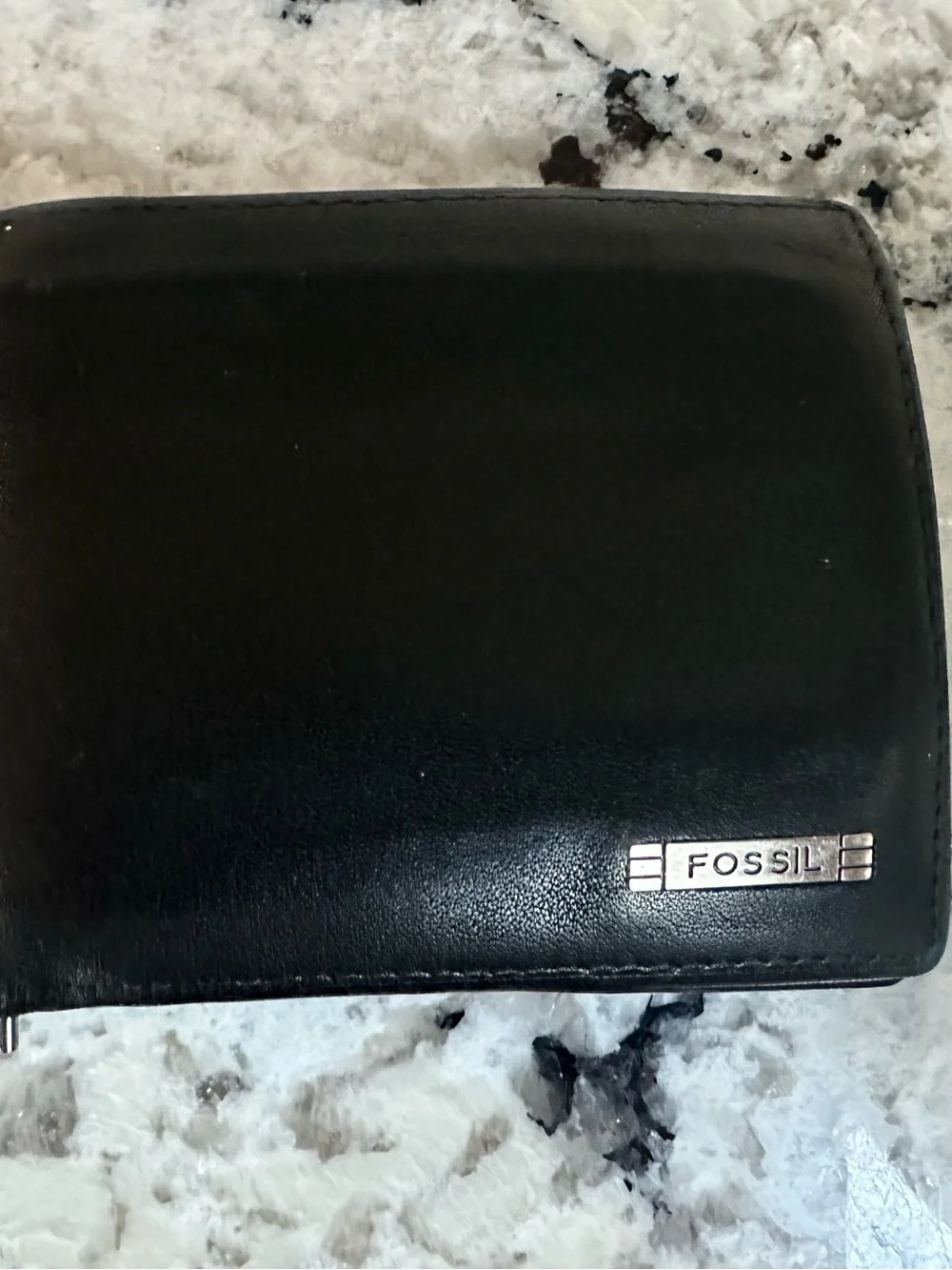 Fossil Black Leather Men’s Card Holder Wallet